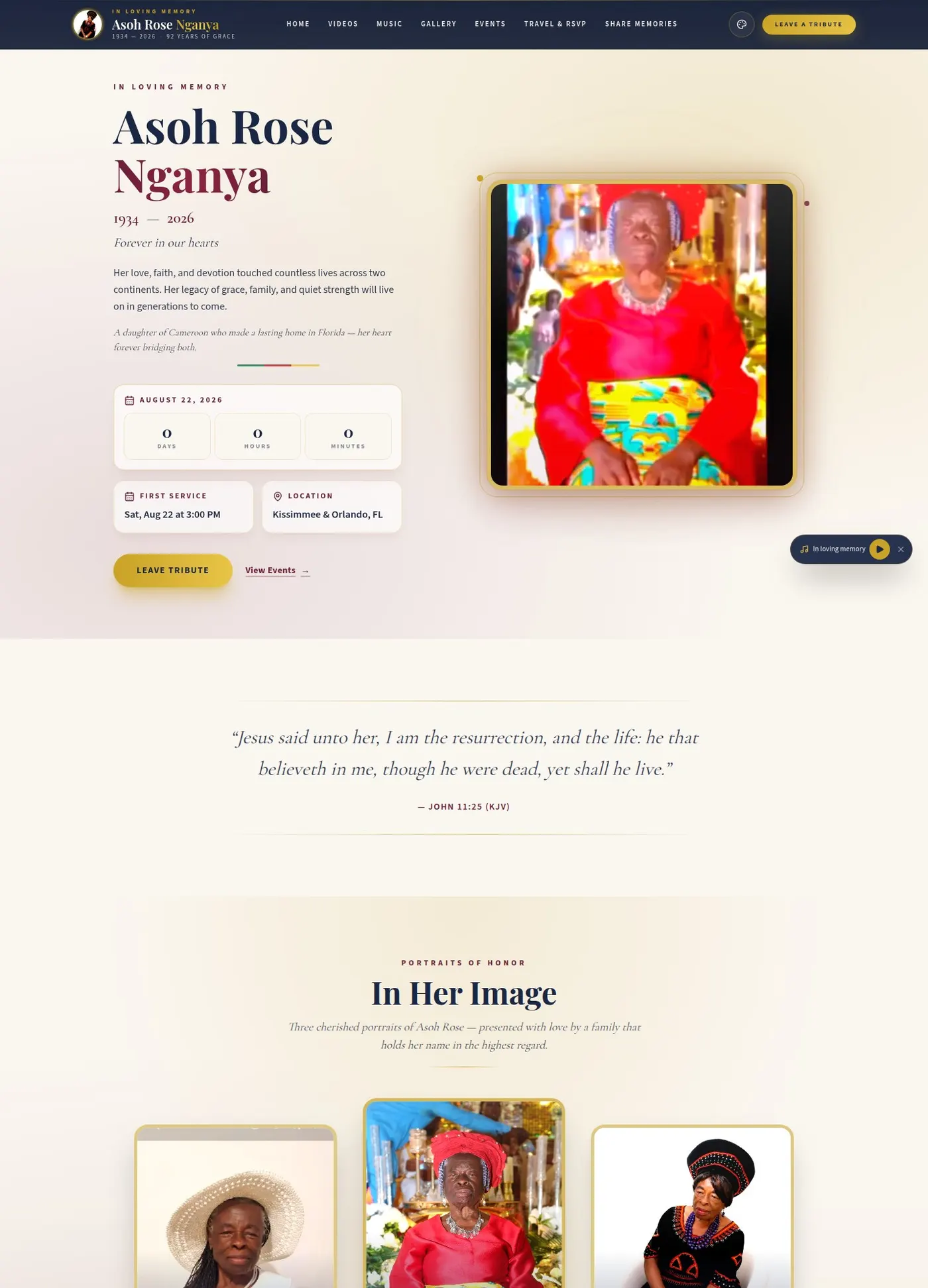 Asoh Rose Nganya website on desktop