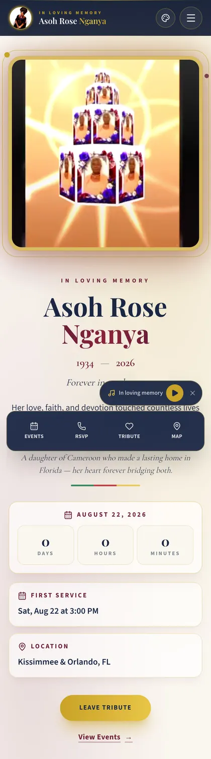 Asoh Rose Nganya website on a phone